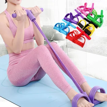 

Multi-functional Adjustable Push-pull Rope 4-strand Sit-up Tensioner Fitness Accessories For Women Men Yoga Fitness Equipment