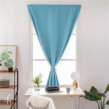 

Bathroom Bedroom Blue Blackout Window Curtains Self-Adhesive Blinds for Bathroom Kitchen Shades High Precision Shade Cloth