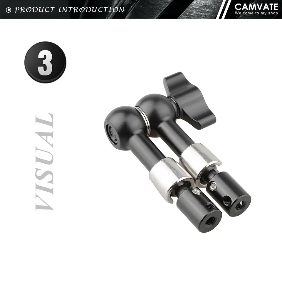 6.3" Articulating Arm(V3)Adjustable Friction Magic Arm With 1/4"-20 Thread For L