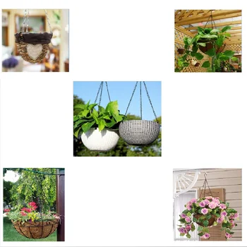 

16pcs Iron 15'' Plant Basket Hanging Chain Hooks Wind Chimes Hanging Hook