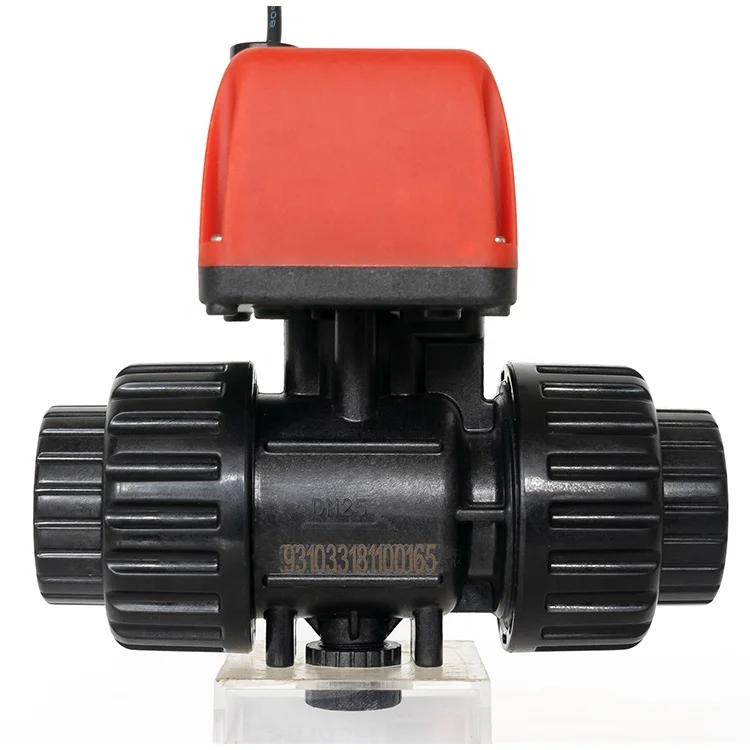

PPO DN15 1/2"NPT DC6V12V24V Control 2ways Plastic Motor Drive Actuator Ball Valve With Electric Actuator For Water Treatment