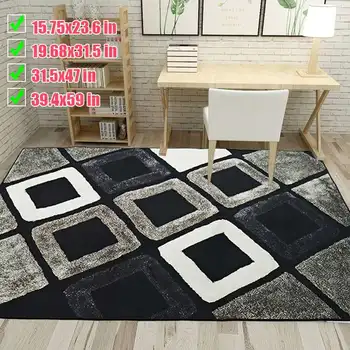 

4 Size Large Modern Fashion Style Living Room Bedroom Bed Carpet Geometric Coffee Table Floor Bedroom Office Household Carpet
