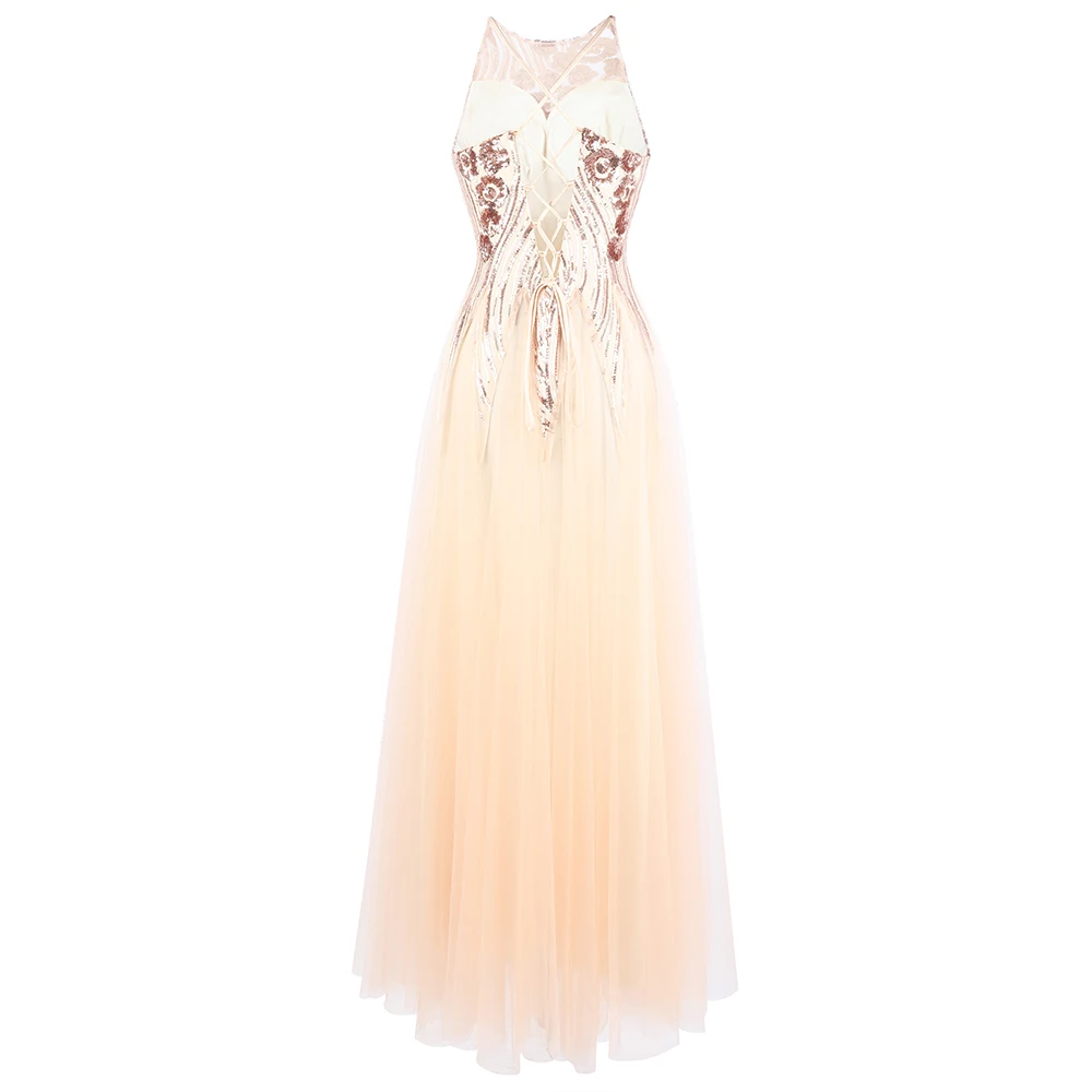 Angel-Fashion роскошное платье для выпускного вечера с блестками, бальное платье на шнуровке, Гэтсби, винтажное торжественное платье 437