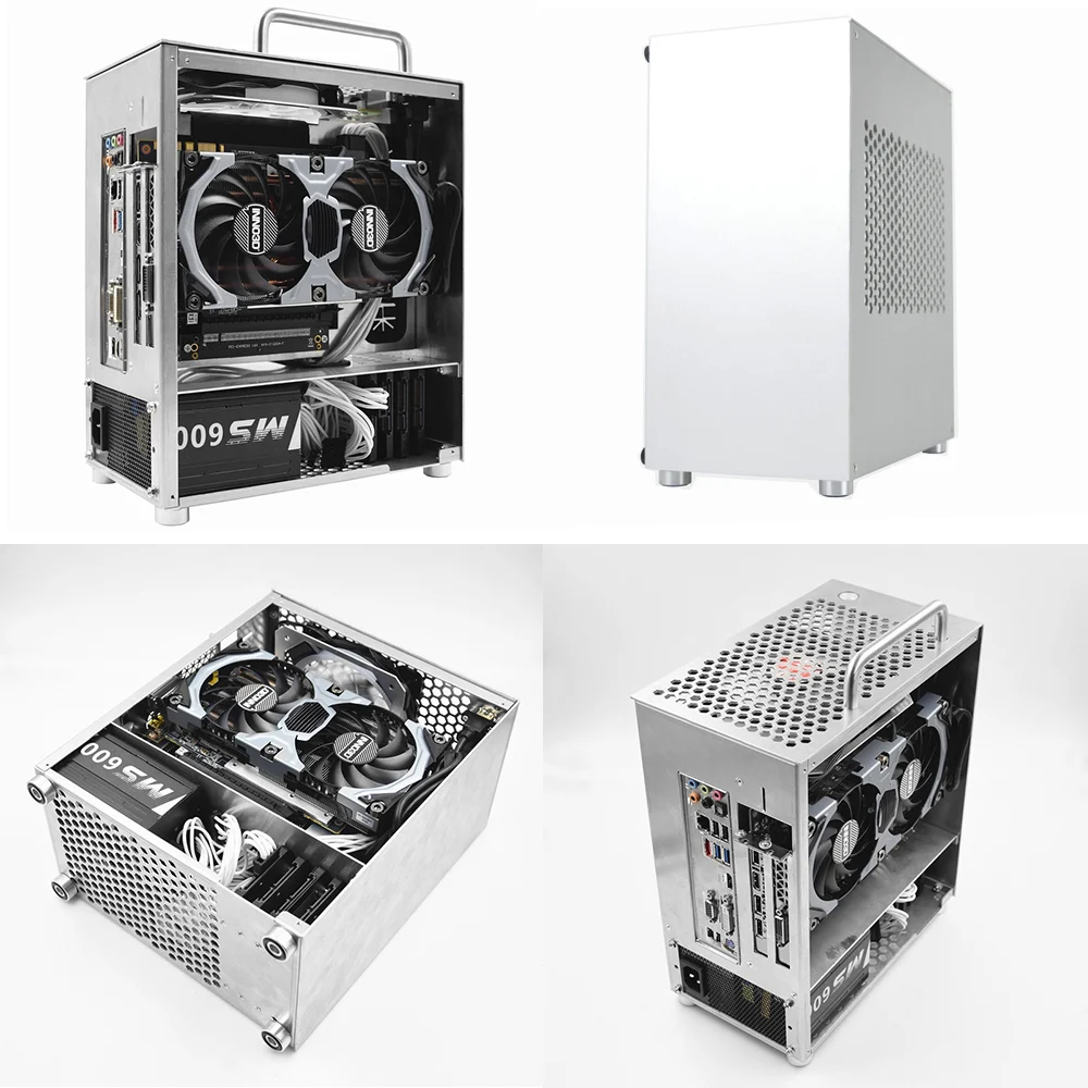 Полностью алюминиевый чехол для компьютера сделай сам ITX игрового стола с