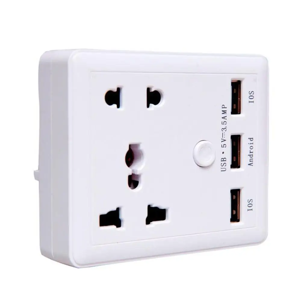01 Европейский двухсторонний дорожный переходник с 3 портами usb 2 Pin EU to 3 Pin UK Plug - Тип: 01