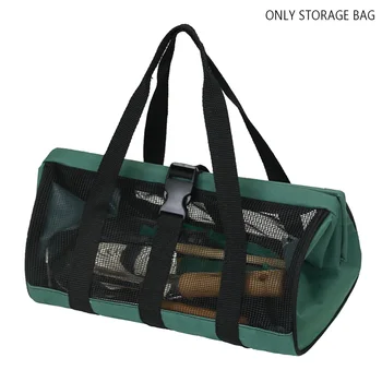 

With Handle Portable Large Capacity Home Organizer Storage Bag Oxford Fabric Carrying Reusable Mesh Tote Gardening Tools Toys