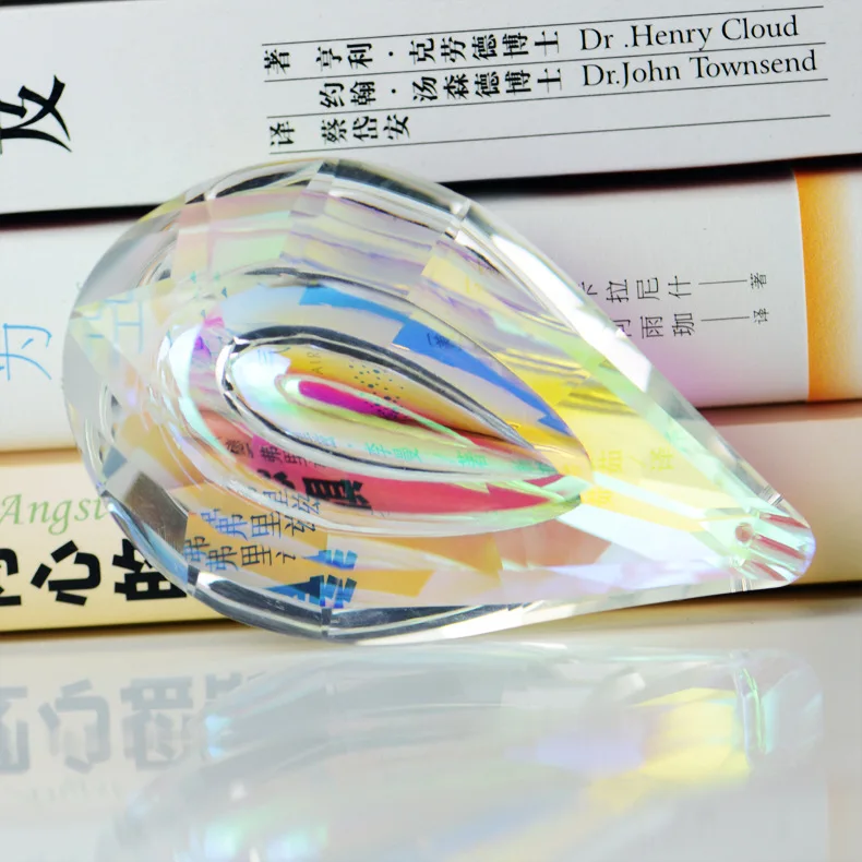 76mm AB-Color Hanging Crystals Prism Suncatcher B-F Customizable