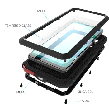 

Aluminum Metal Armor Full Body Case For Samsung Galaxy A70s Case 360 Shockproof With Gorrila Glass Cover For Samsung A70 s Cases