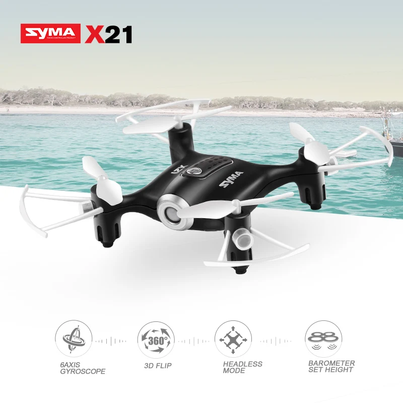 SYMA Official X21 Mini Drone RC Quacopter вертолет дроны Безголовый самолет режим Hover фиксированная