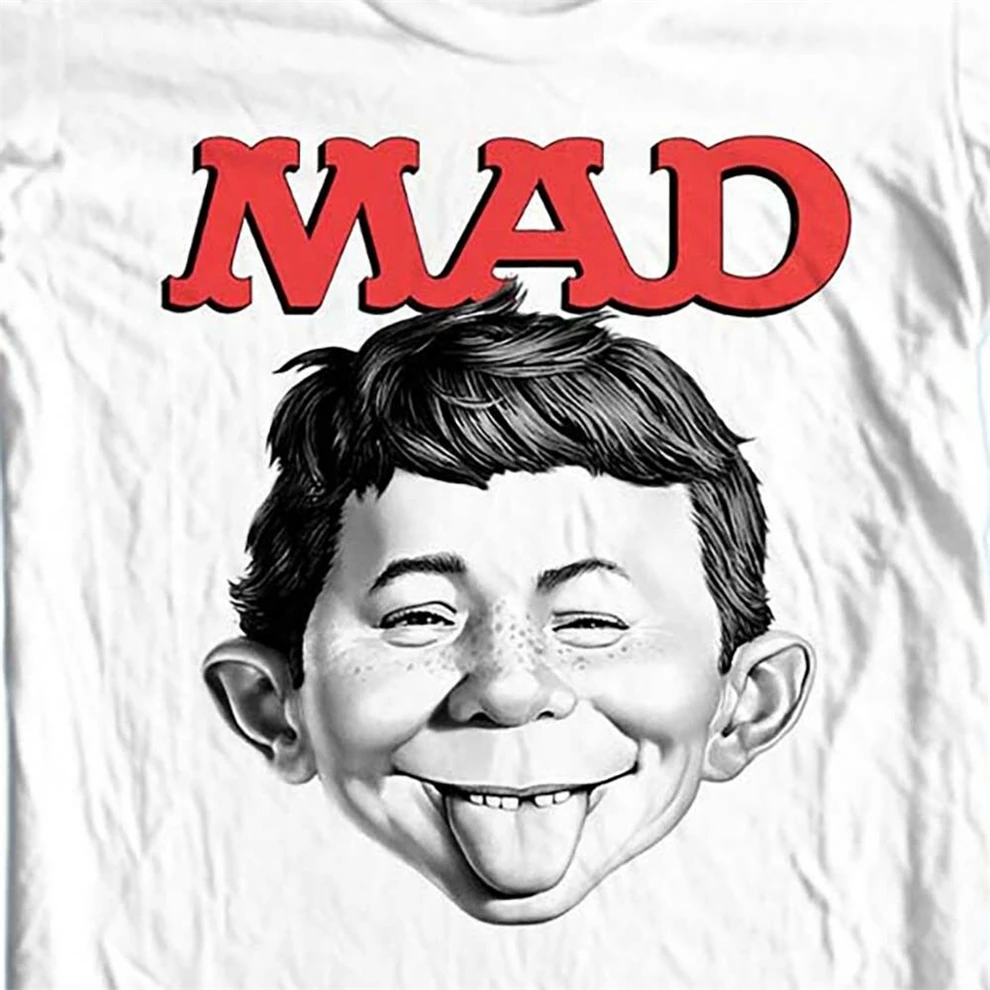 Футболка с надписью Mad Magazine Alfred E Newman забавная футболка в стиле ретро 1970-х Wbt349