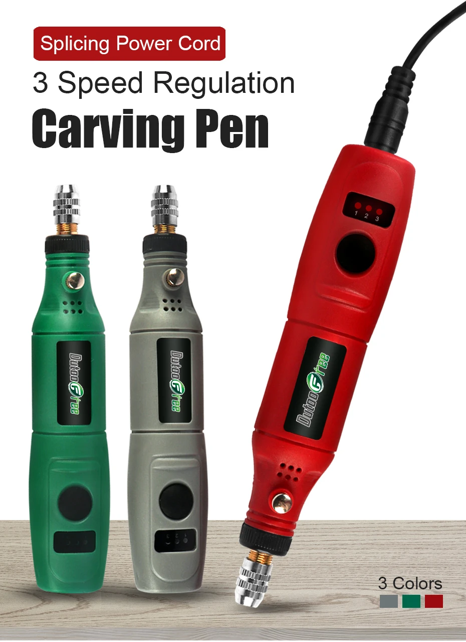 Mini Perceuse Sans Fil 3 Vitesses Mucek - Rechargeable Pour Bricolage, Avec Tête De Désherbage