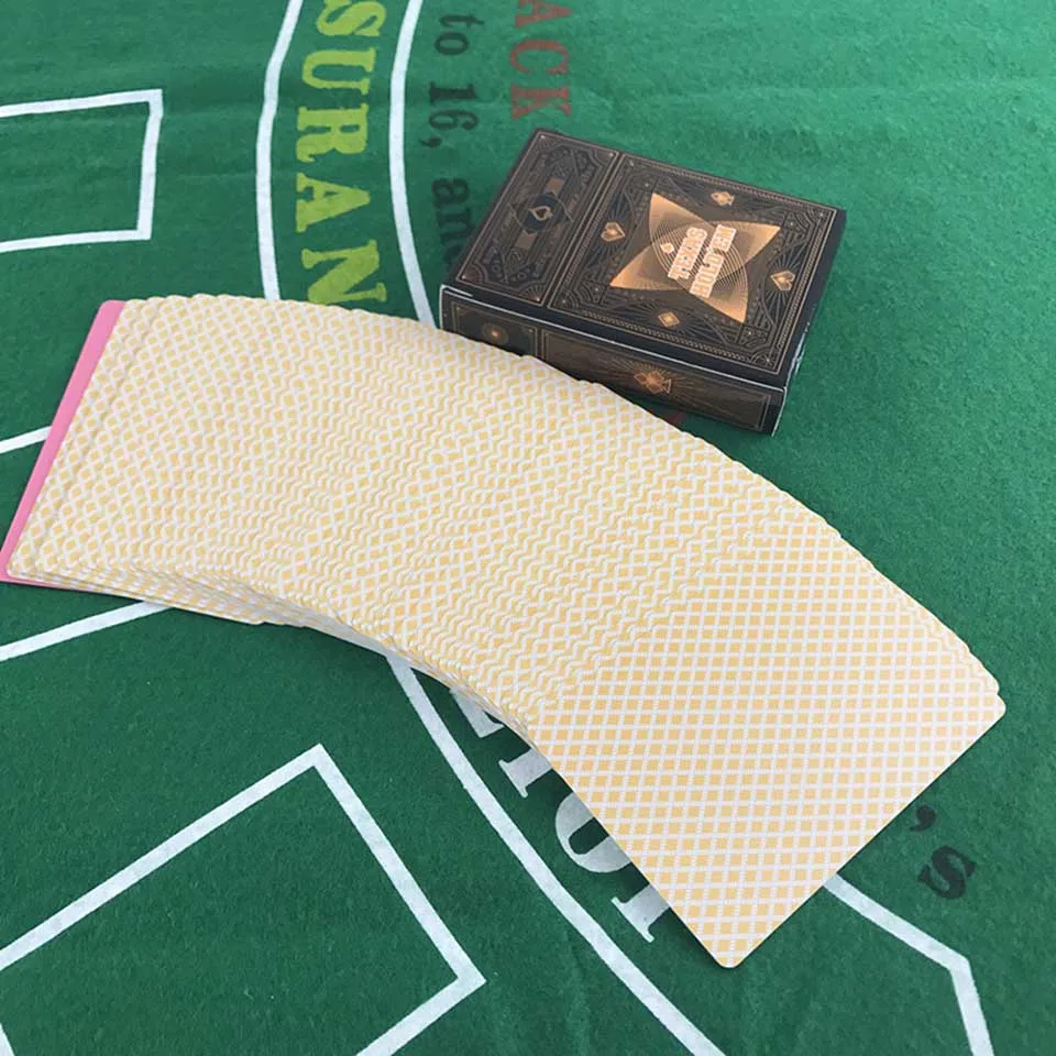 Easytoday 2PcsSet PVC Playing Card Set Texas Poker Cards Plastic Poker Cards Frosted Surface Waterproof Poker Table Games (8)