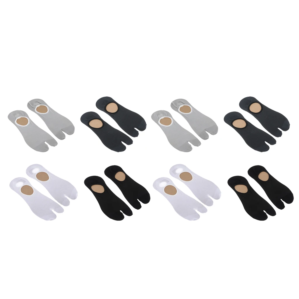 8 Pair Male Elastic Cotton Split 2 Toe Socks Antiskid Japanese Tabi Socks