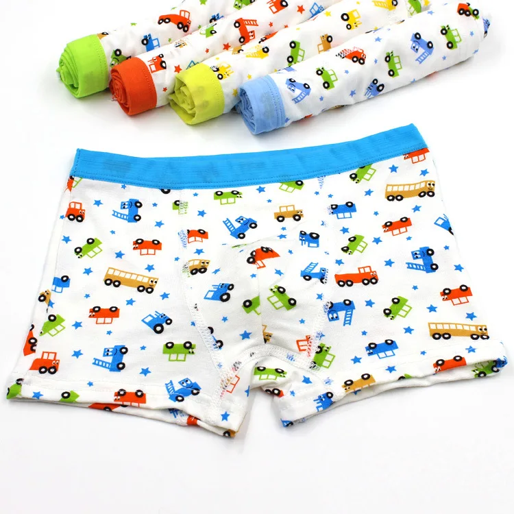 5 Pcs Kids Cartoon Car Underwear Boys Kids Boxer Children's Panties Soft Underpants Baby Briefs Kids Underwear Cotton Panties
