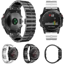 Роскошный быстросъемный браслет из нержавеющей стали для Garmin Fenix 5X Plus, ремешок для наручных часов, 2 цвета, 19Nov05