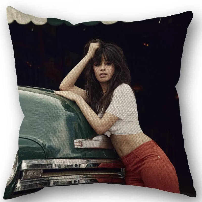21 Пользовательский Camila Cabello наволочка из хлопка и льна ткань молния наволочка 45X45 см Свадебная декоративная Подушка Крышка - Цвет: 21
