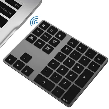 

Wireless Bluetooth 34 Keys Numeric Keypad Number Pad Keyboard For Apple Mac-book Desktop Office Entertainment Accessories