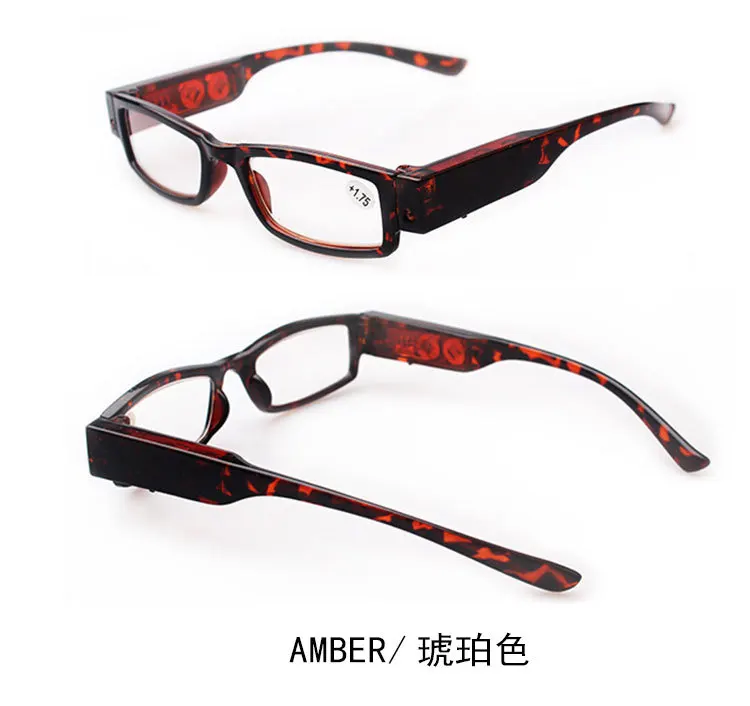 Fashion personality multi-function LED lamp reading mirror casual wild glasses new Korean unisex square reading glasses