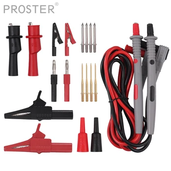 

PROSTER for Probe Test Lead Kit Alligator Clips Electronic Digital Multimeter Test lead with Test probes tips