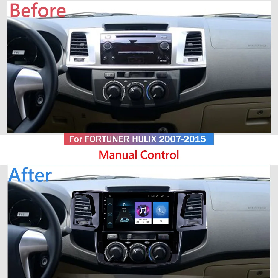 Для Toyota fortuner hilux 2007- MC автомобильный Радио Мультимедиа Видео плеер Navi gps Android 8,1 DSP SWC BT wifi седан без dvd