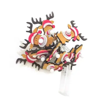 

Elk Santa Chandelier LED String Lights Christmas Festival Party Decoration Long Nose Old Man Head LED String Lights