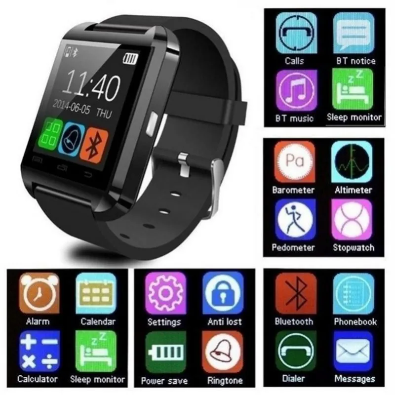 Новинка, стильные Смарт-часы U8 с Bluetooth для iPhone, IOS, Android, часы, часы для ношения, устройство, умные часы, PK, легко носить