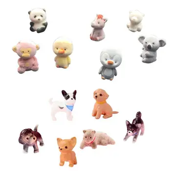 

4/6PCS Mini Miniature Animal Small Micro Landscape Dollhouse Decoration Resin DIY Garden Ornament Color Random Dropshipping
