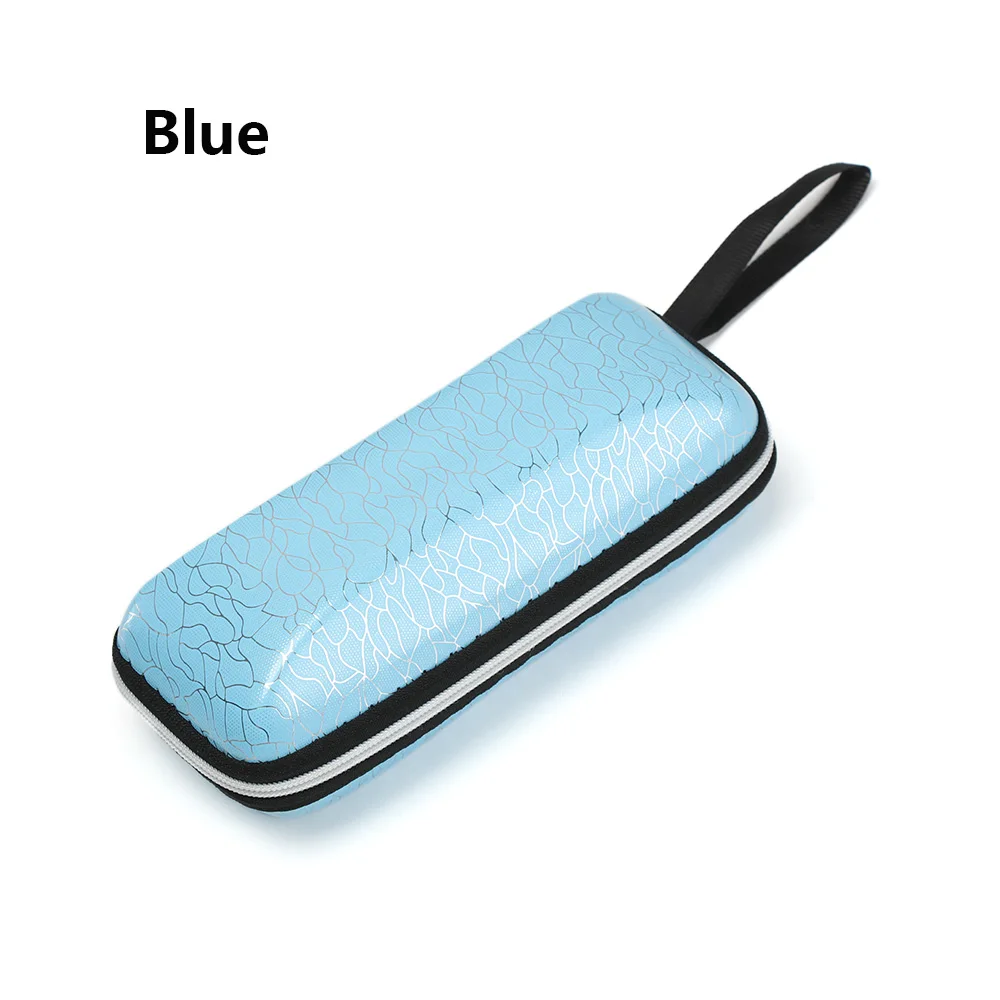 Blue Унисекс коробка для очков на молнии Полосатые защитные очки защитный чехол портативные контейнеры чехол для солнцезащитных очков модные защитные очки - Цвет: Blue