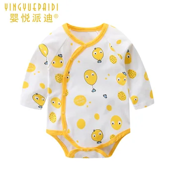 

Baby Onesie Infant Spring and Autumn Summer Long Sleeve Crawling Clothes Newborns Childrenswear Triangular Romper Pure Cotton Ju