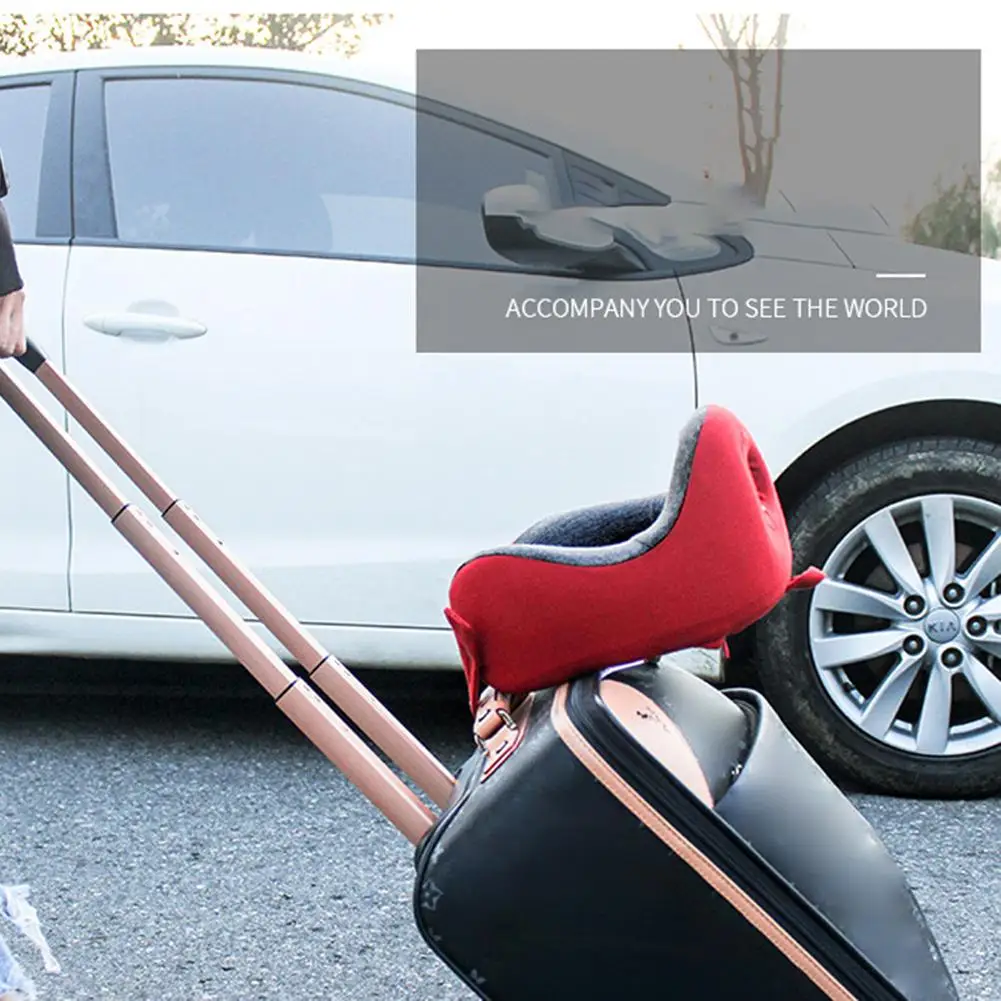 24,5*22,5 см u-образная подушка для шеи с эффектом памяти, мягкая дорожная хлопковая подушка для шеи, дышащая подушка для шеи, подушка для самолета, поезда, автомобиля