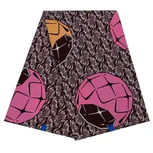 Воск высокого качества Чистый хлопок розовый и оранжевый принт ткань голландский воск Нигерия, Анкара африканская ткань