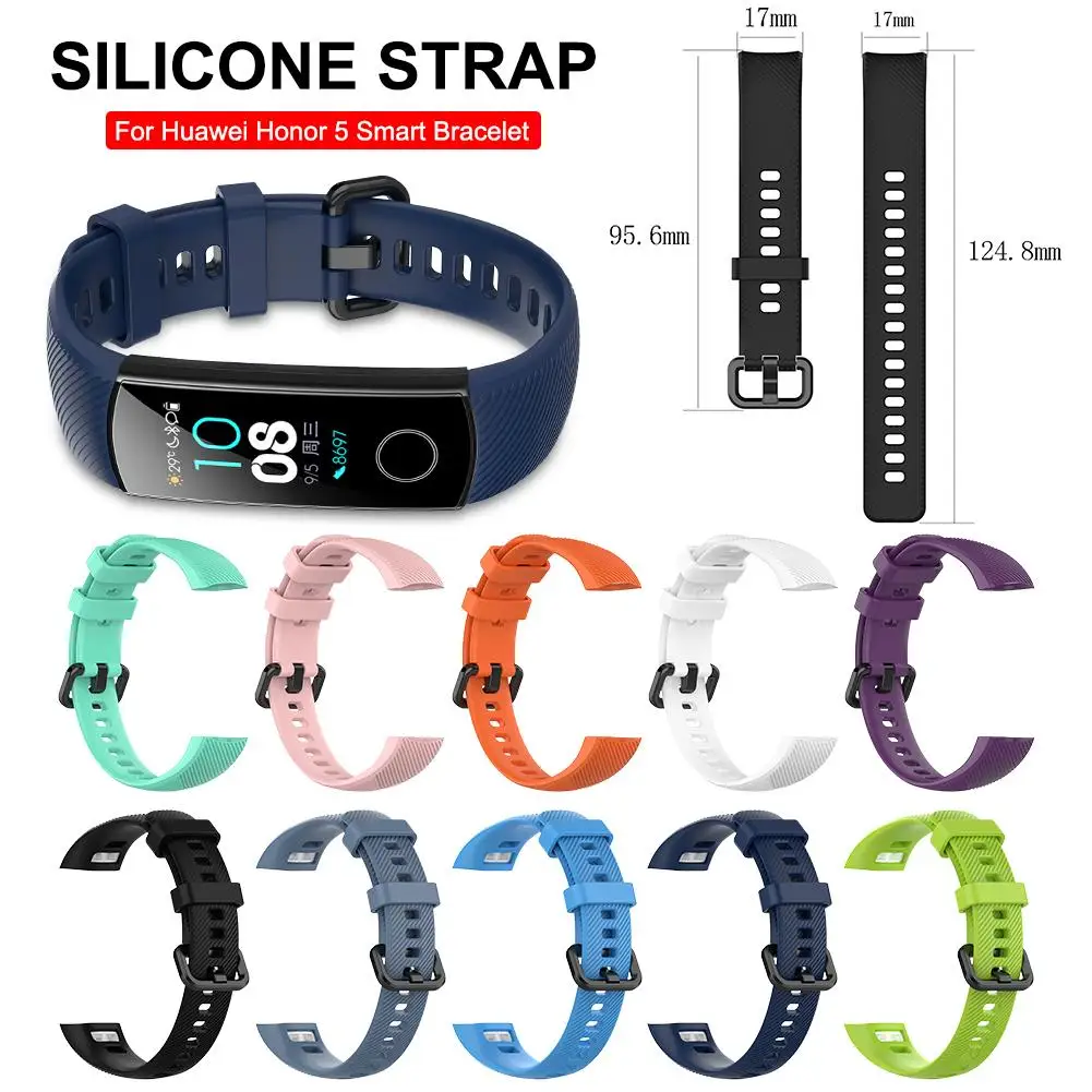 Новый Красочный классический силиконовый Браслет ремешок для huawei Honor Band 5