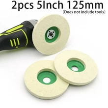 

2pcs 125mm 5 Inch Grinding Pad Wool Polishing Disc Abrasive Wheel Felt Sanding