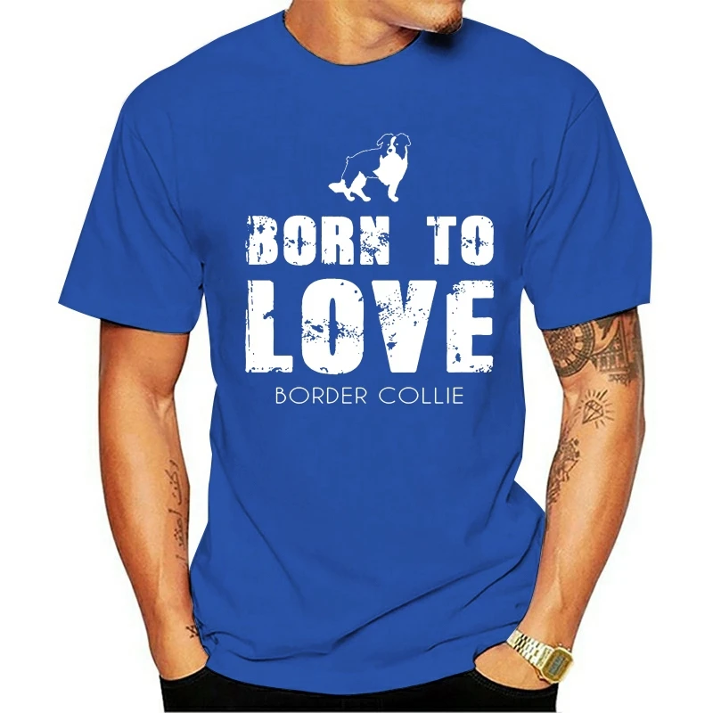 

t shirt Men's Border Collie Designs 100% cotton plus size 3xl Clothes Loose Fashion Spring Autumn Natural shirt