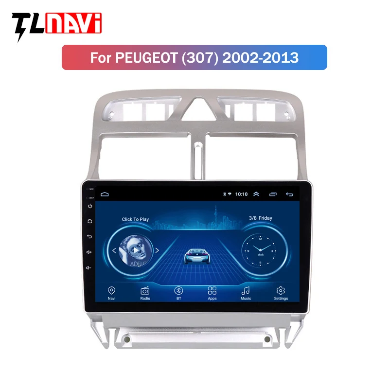 Discount Android 8.1 IPS 2.5D Car DVD Player GPS Navigation Multimedia For peugeot 307 307CC 307SW Radio 2002-2013 car stereo 0
