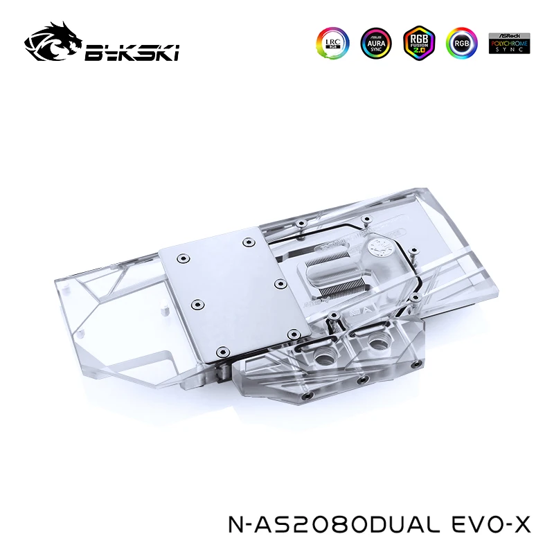 Bykski Water Bock For ASUS DUAL RTX2080-8G-Evo Full Cover Graphics Card GPU Cooler Cooled Head N-AS2080DUAL EVO-X | Компьютеры и офис