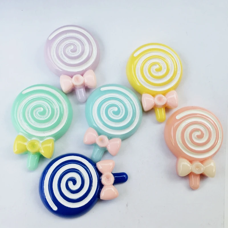 DIY50PCS(21 мм x 30 мм) красочные искусственные мини смолы леденец Праздничное оформление, Смола ремесла мобильный телефон клип книга