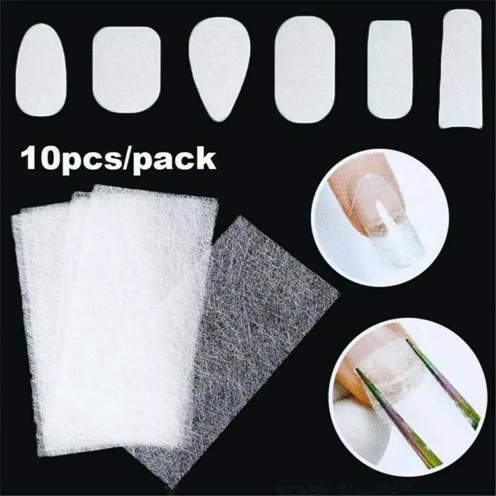 

5/10pcs Nail Extension Silk Fiberglass UV Gel Building Fiber French Manicure Tools DIY Nail Forms Accessories Acrylic Tips