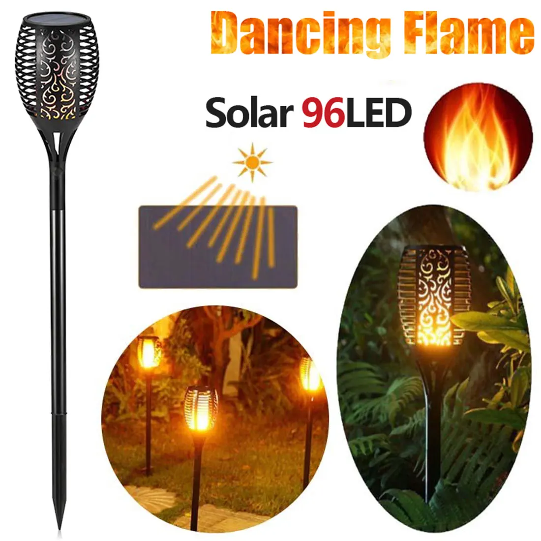 

1/2/4Pcs Party Atmosphere Light Ip65 Waterproof Torches Lamp For Courtyard Outdoor Landscape Lawn Decoration Lighting Balcony
