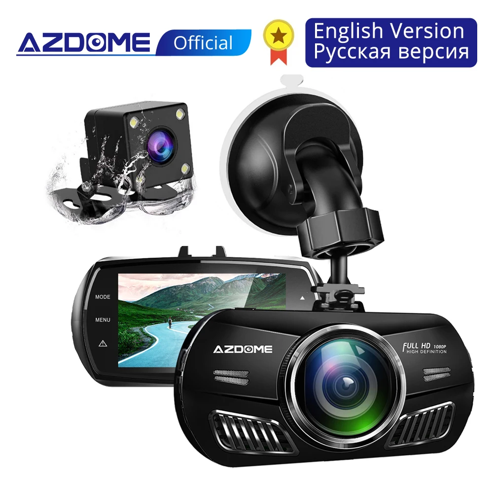 

AZDOME m11Dash Cam FHD 1080p 3 inch 2.5D IPS Screen Car DVR Camera Loop recording dash Cam Video Recorder Dual Lens car Camera