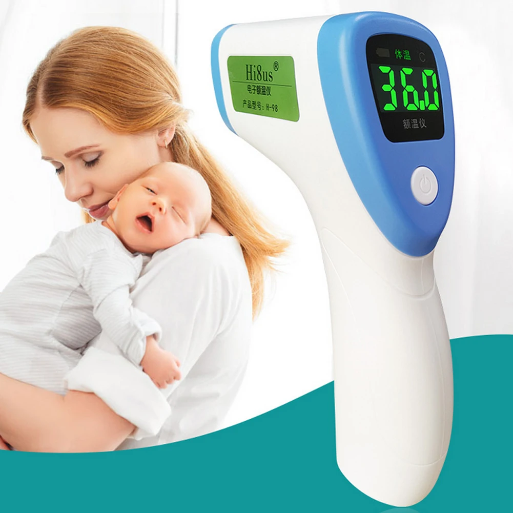 

Rechargeable LCD Digital Non-contact IR Infrared Thermometer Forehead Body Temperature Mete Forehead measure temperature gunr