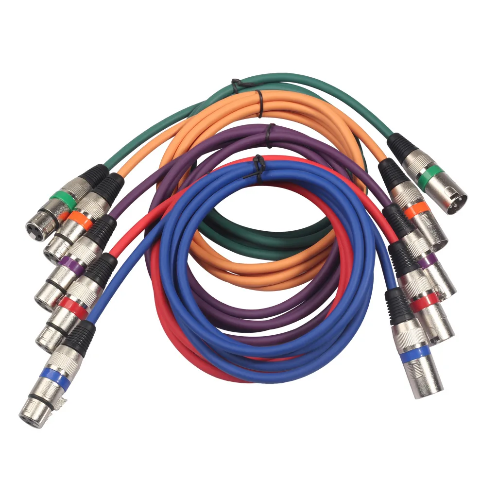 XLR 수-암 M/F 3 핀 OFC 오디오 케이블 포일, 편조 차폐, 마이크 믹서 앰프용 케이블, 1m, 2m, 3m, 5m, 10m, 20m, 30m