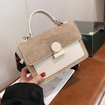 

Autumn New Wide Shoulder Strap Frosted Bag Women's 2020 Fashion Korean Style Shoulder Crossbody handBag B323