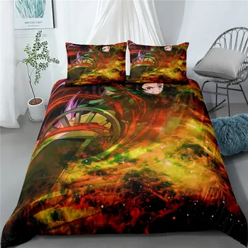 

Devil's Blade Anime Home Textile Pillow Case Quilt Demon Slayer Kimetsu No Yaiba Kamado Tanjirou Nezuko Home Decor Bedding Set