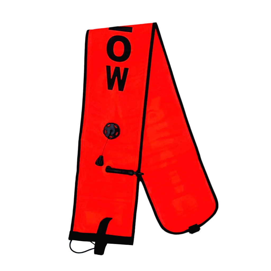 

2 Pieces Safety High Visibility 4 Feet Scuba Diver SMB Surface Marker Buoy Scuba Diving Sealed Sausage Signal Tube
