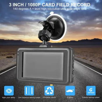 

SK-Q7 HD 3.0 inch 12MP 1080P Car DVR Driving Recorder Camcorder LED Night Vision 140 degrees Wide-angle Video Looping