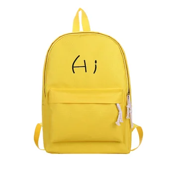 

Simple Canvas Backpack Female College Style High School Student Bag Outdoor Travel Backpack Multi-function Laptop Bag Plecak