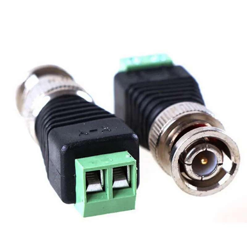 HKIXDISTE 100 шт. Mini Coax CAT5 штекер BNC разъем для камеры CCTV Видео балун адаптер|bnc connector|video
