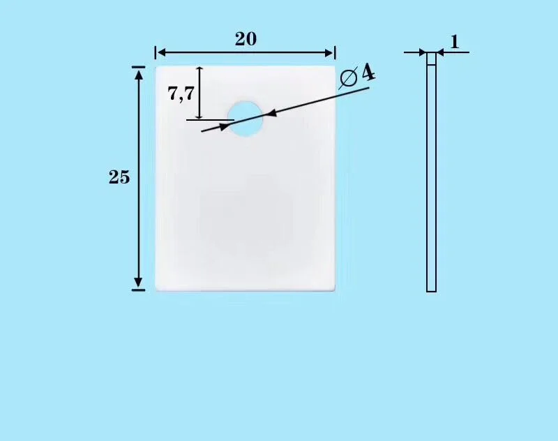 Высокая теплопроводность и износостойкий глиноземный керамический лист |