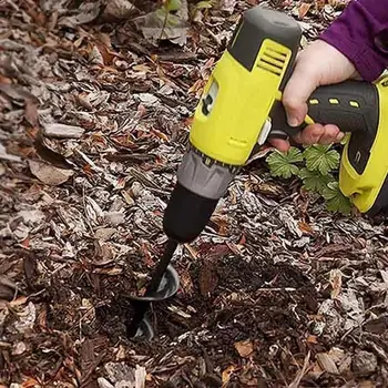 

Drilling Force Garden Planter Spiral Drill Bit Flower Hexagon Pile Yard Tool Planting Garden Bed Hole Bulb Excavator Shaft